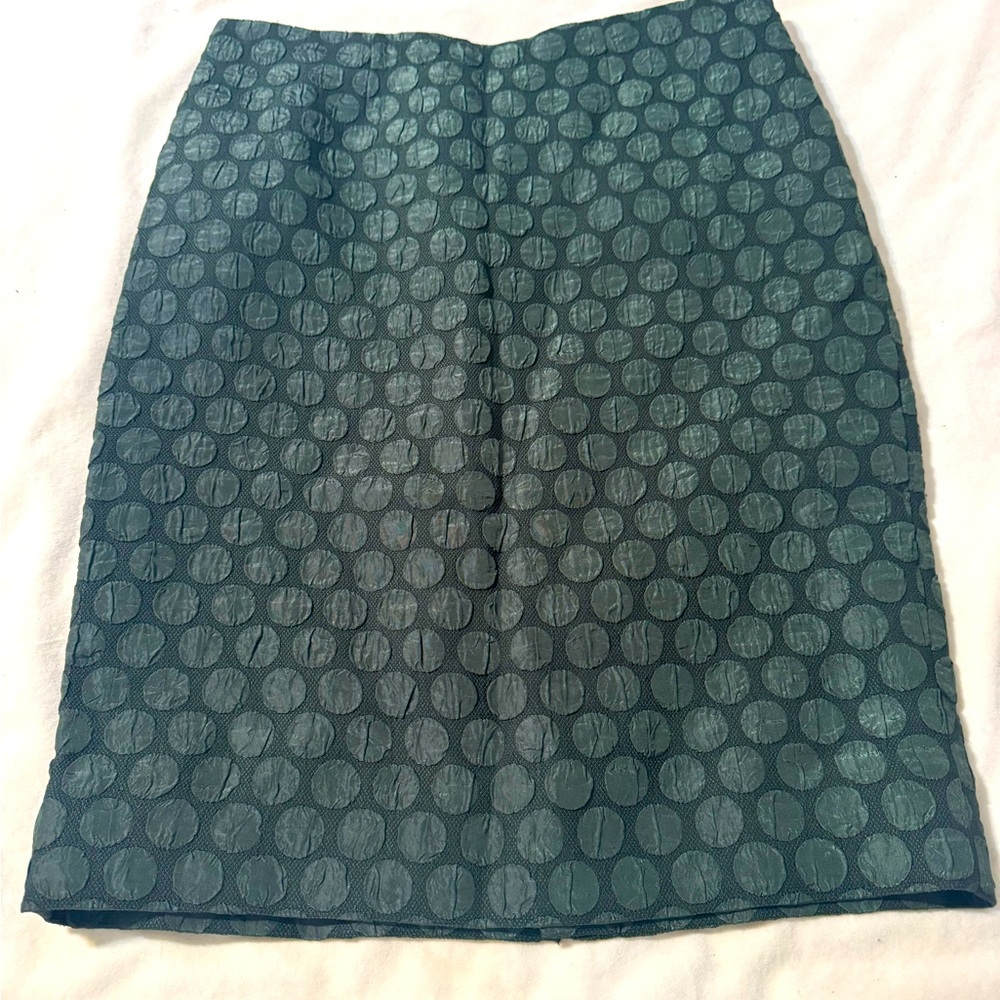 Maeve Anthro Goban green polka dot pencil skirt!